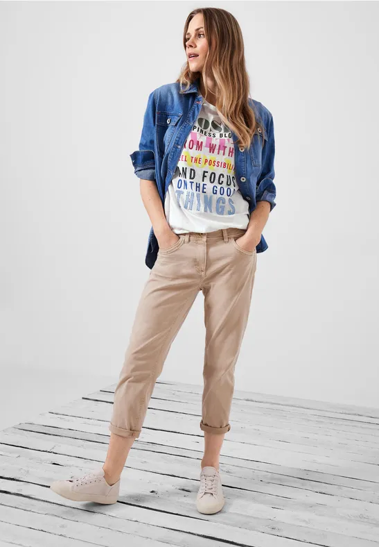 T-shirt burn-out burn out vanilla white