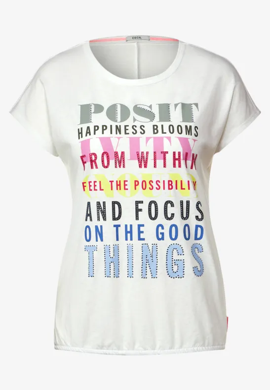 T-shirt burn-out burn out vanilla white