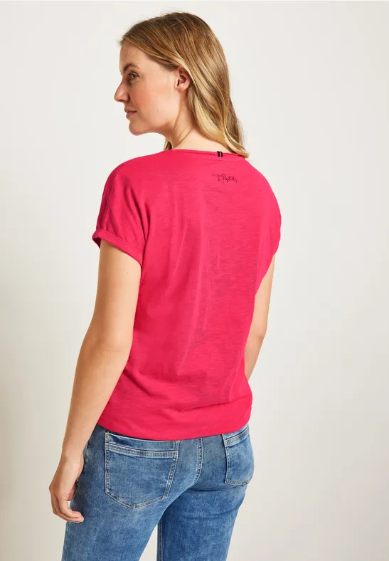 Shirt met fotoprint strawberry red