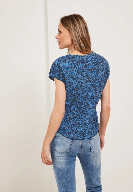 Shirt im Crinkle-Look deep blue