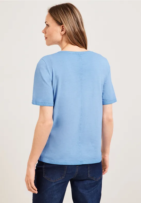 T-shirt aspect délavé marina blue