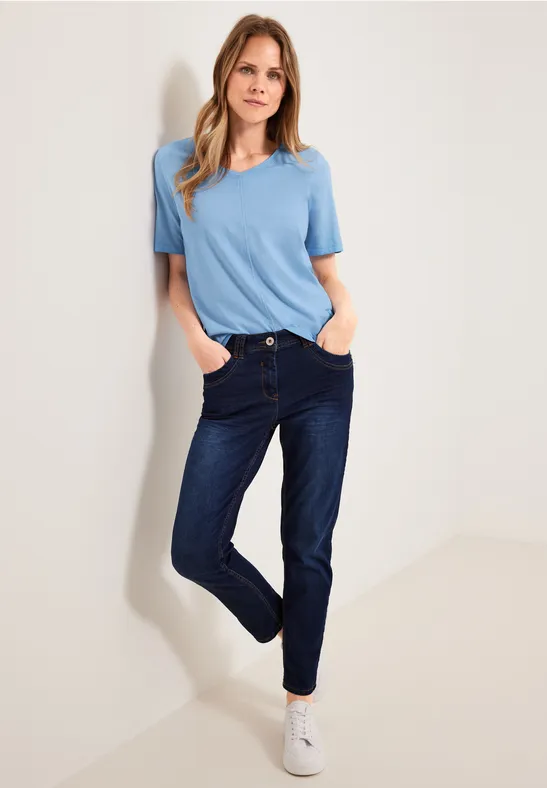 T-shirt aspect délavé marina blue