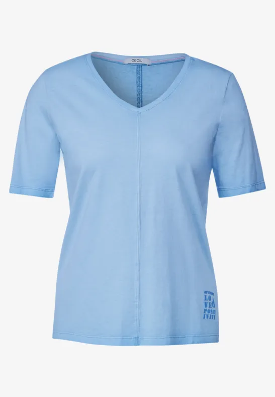 T-shirt aspect délavé marina blue