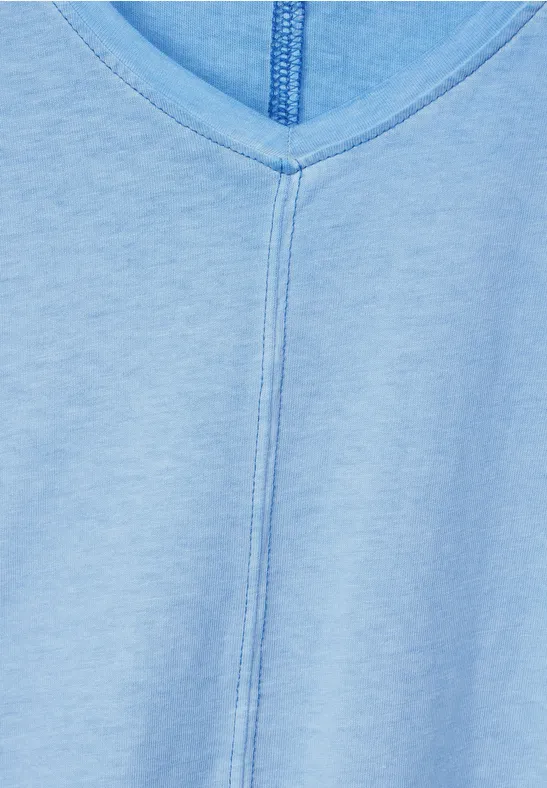 T-shirt aspect délavé marina blue