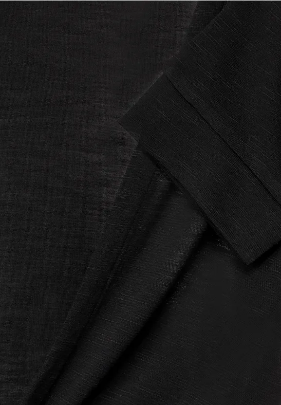 Offene Shirtjacke Black