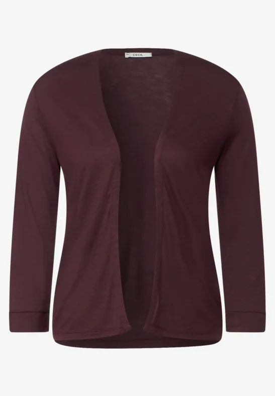 Shirtjas in effen kleur wineberry red