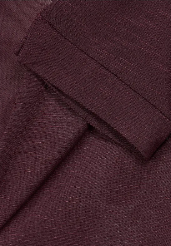Shirtjas in effen kleur wineberry red