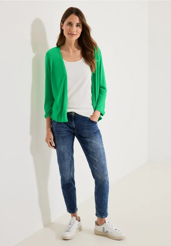 Shirtjacket in Unifarbe fresh green