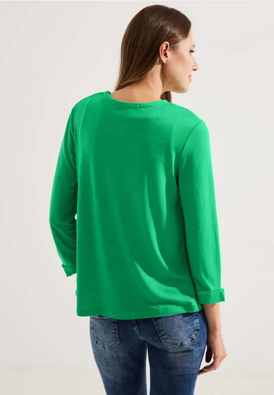 Shirtjacket in Unifarbe fresh green