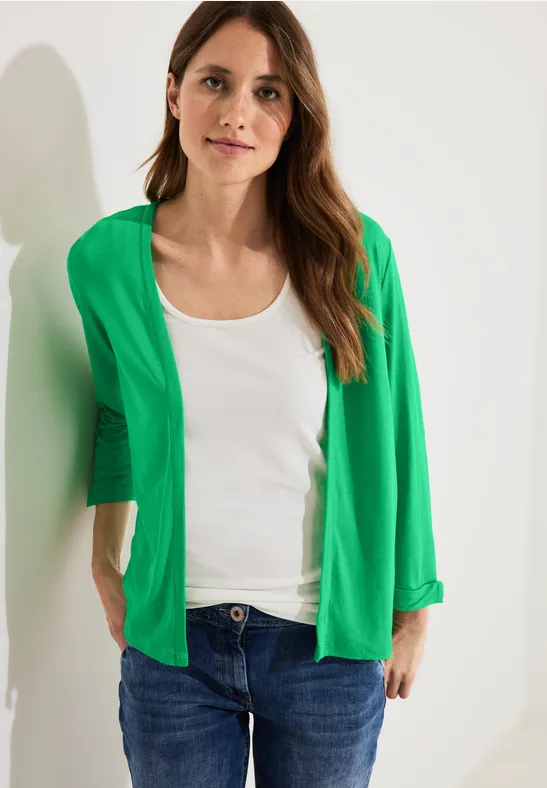 Shirtjacket in Unifarbe fresh green
