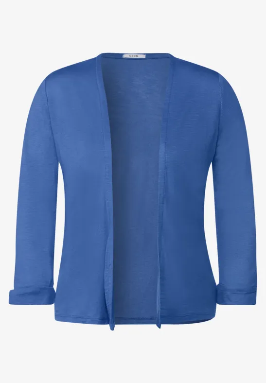 Shirtjacket in Unifarbe blue sea