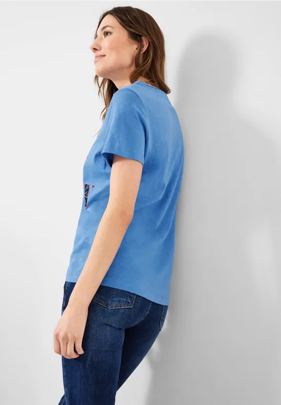 T-shirt met fotoprint marina blue