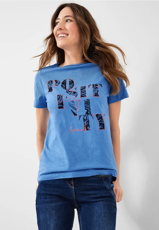 T-shirt met fotoprint marina blue