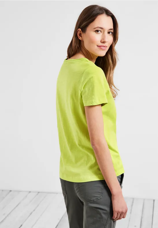 T-shirt met fotoprint limelight yellow
