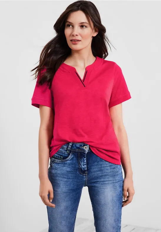 T-Shirt im Tunikastyle strawberry red