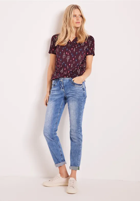 Artikel_AOP Tunic wineberry red