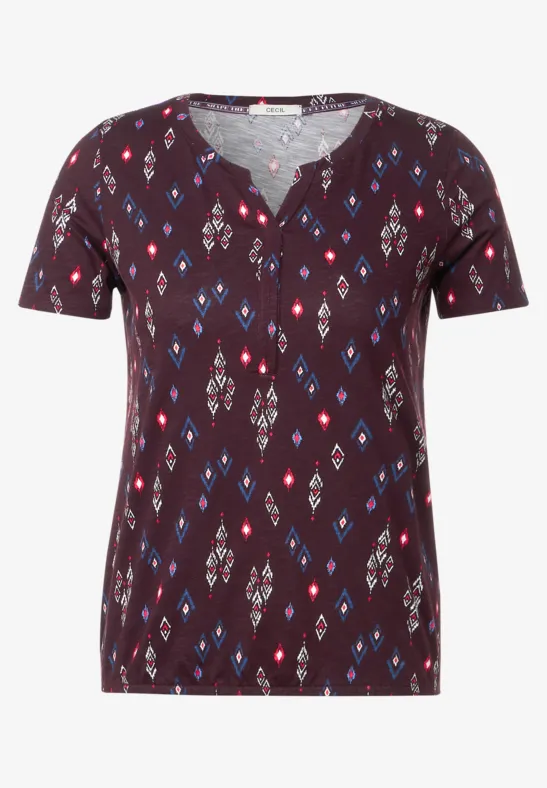 Artikel_AOP Tunic wineberry red