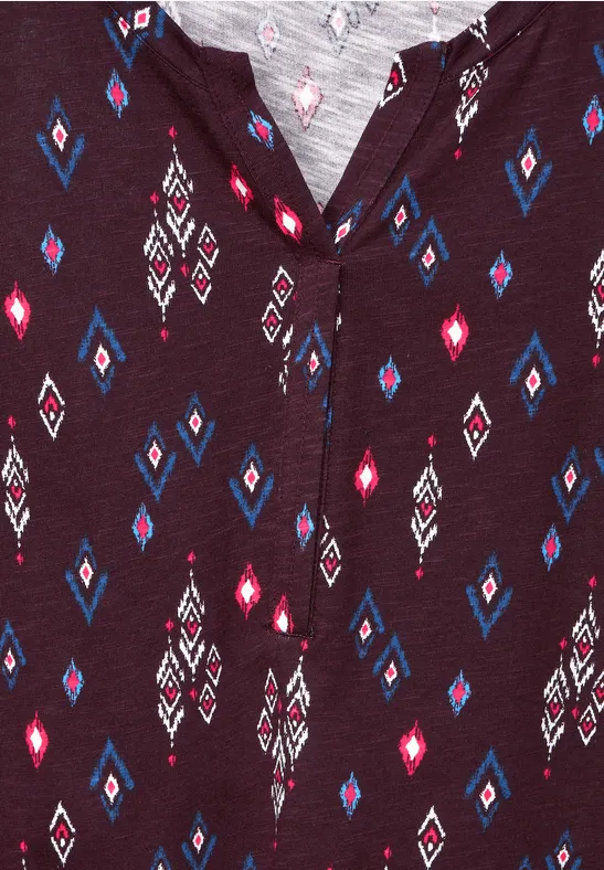 Artikel_AOP Tunic wineberry red