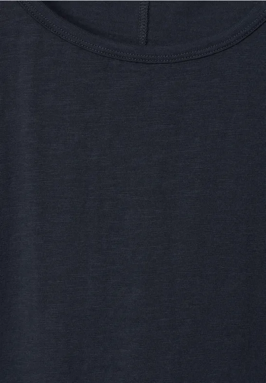 T-shirt avec empiècements en dentelle deep blue