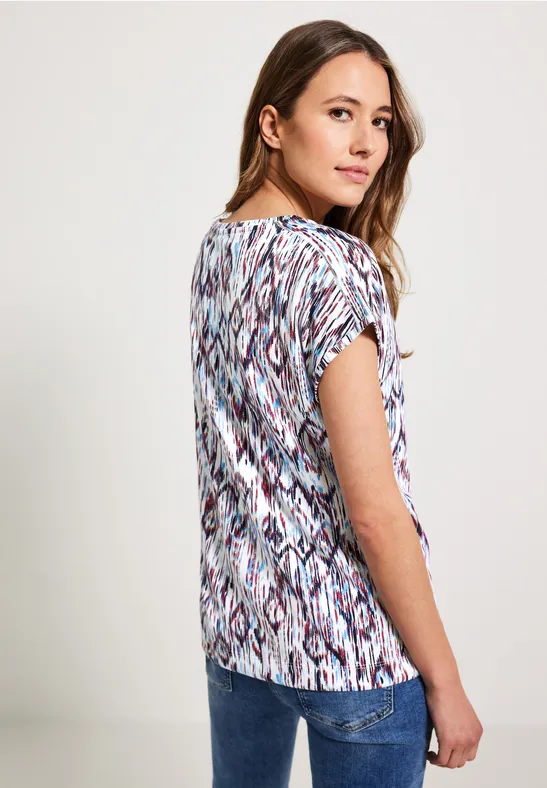 Print T-Shirt vanilla white