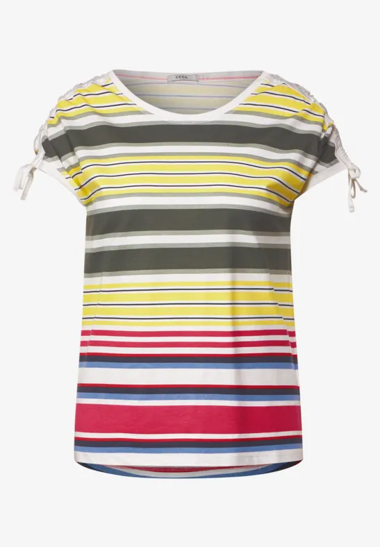 Shirt met multicolour strepen vanilla white