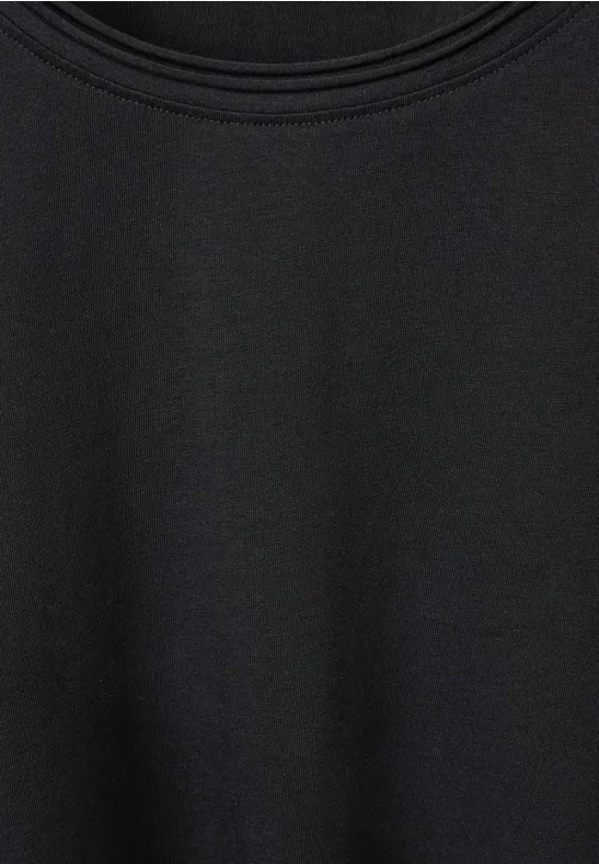 Basic effen T-shirt Black
