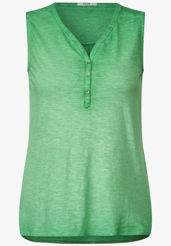 Damentop in Unifarbe fresh green