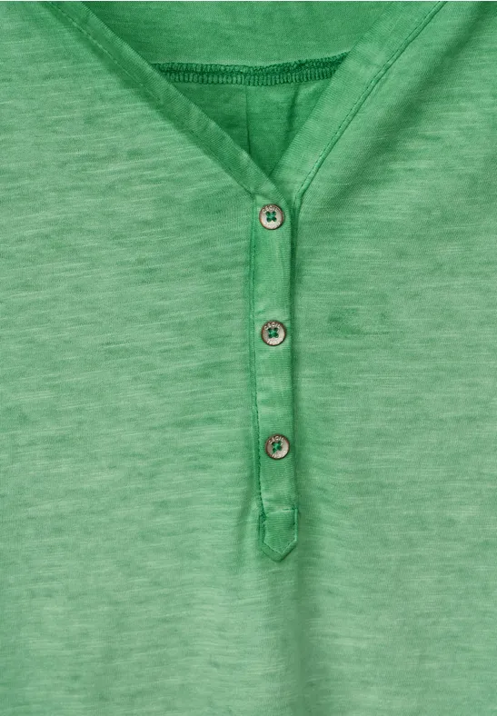 Damentop in Unifarbe fresh green