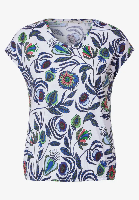 Shirt mit Smock Schultern vanilla white