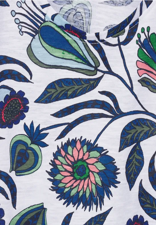 Shirt mit Smock Schultern vanilla white