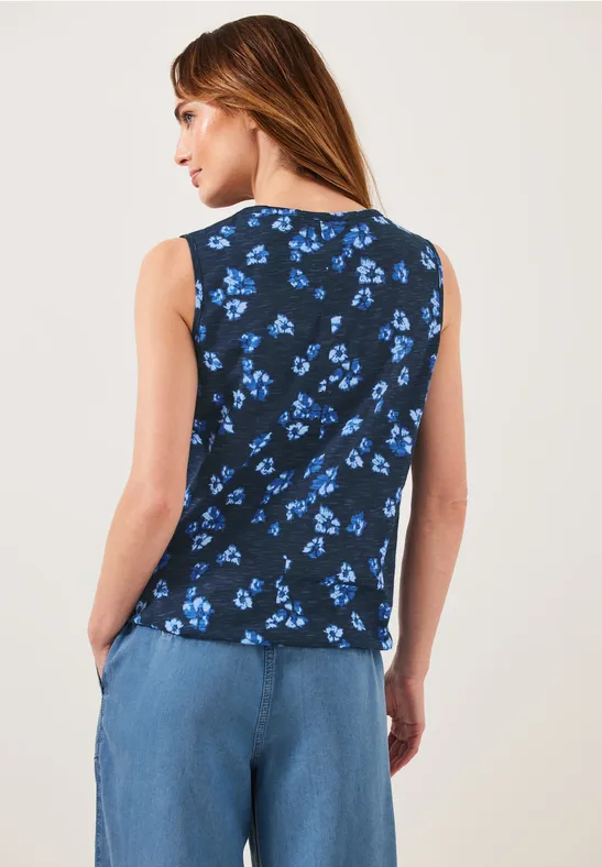 Top met onopvallend patroon deep blue