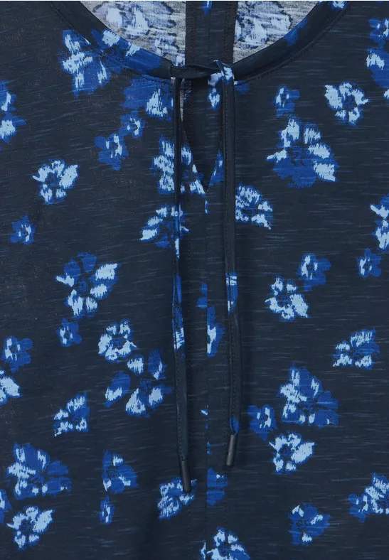Top met onopvallend patroon deep blue