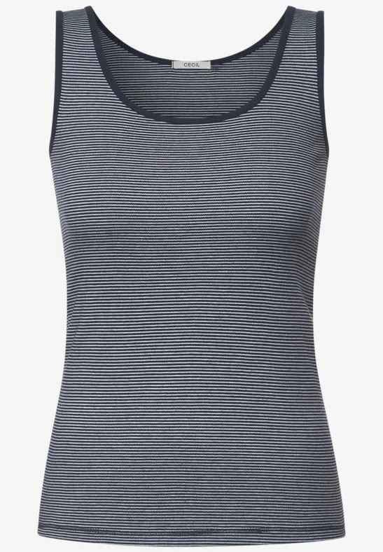 Top met gestreept patroon deep blue