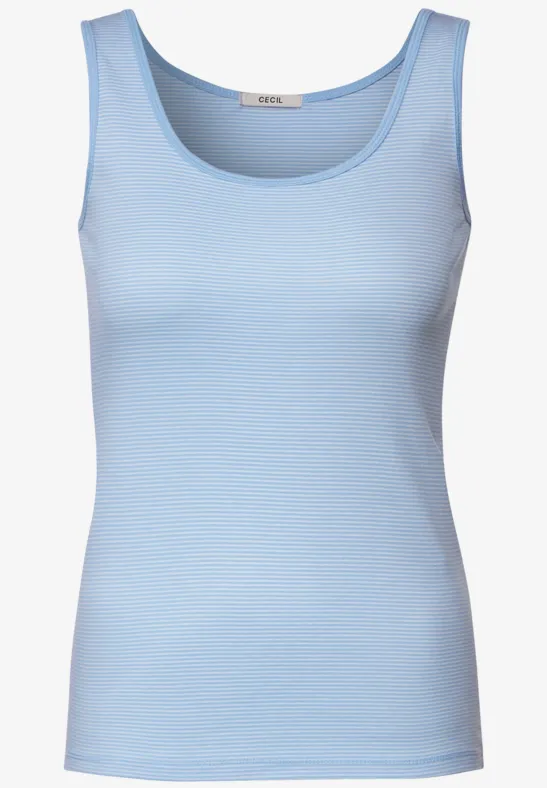 Top met gestreept patroon tranquil blue