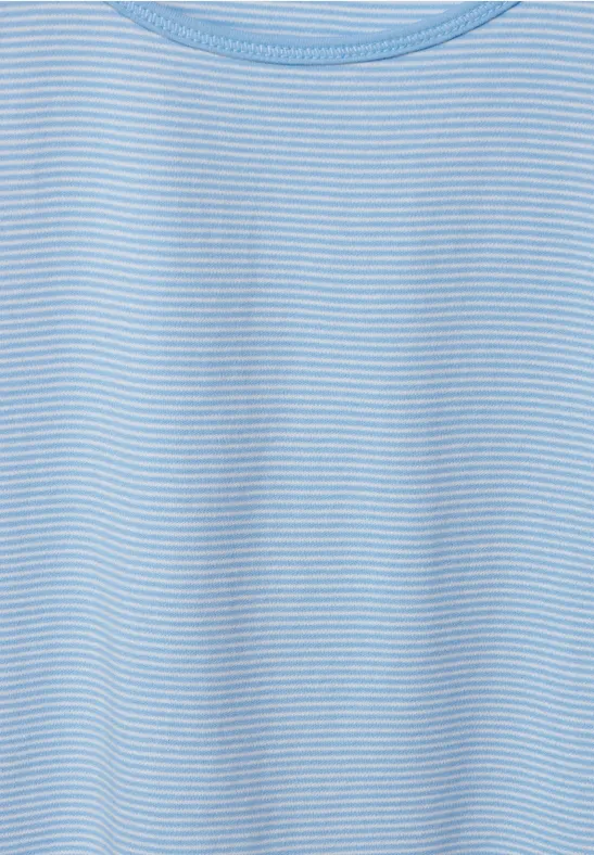 Top met gestreept patroon tranquil blue