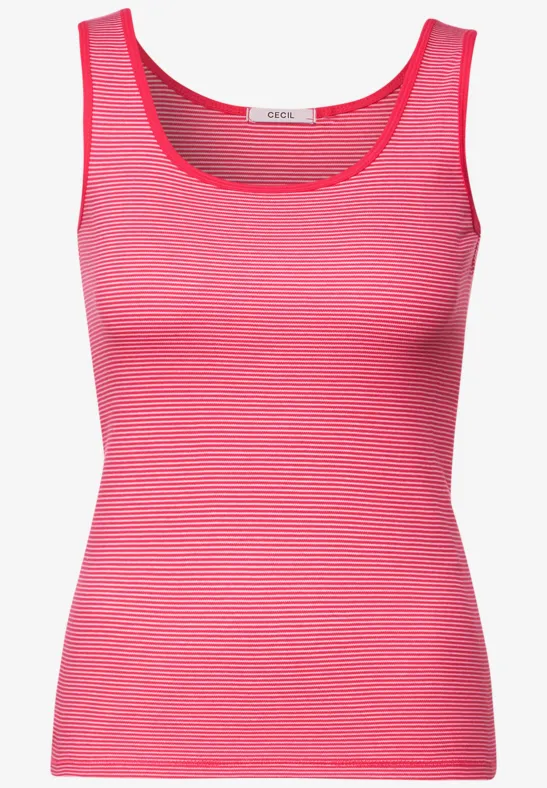 Débardeur avec motif à rayures strawberry red