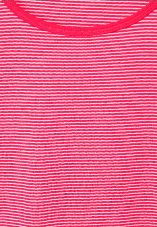 Débardeur avec motif à rayures strawberry red
