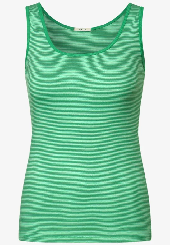 Débardeur avec motif à rayures fresh green