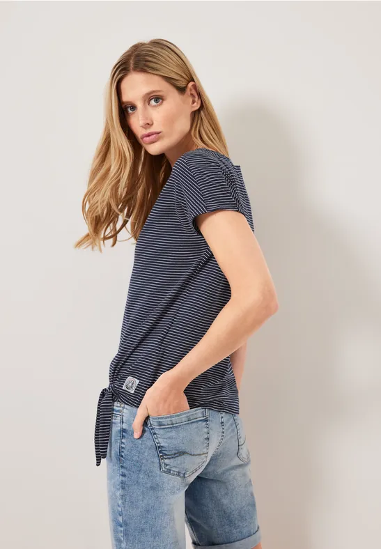 Shirt mit Knotendetail deep blue