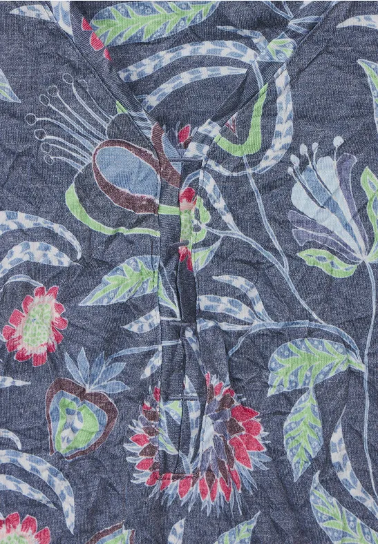 Crash T-Shirt im Tunikastyle deep blue