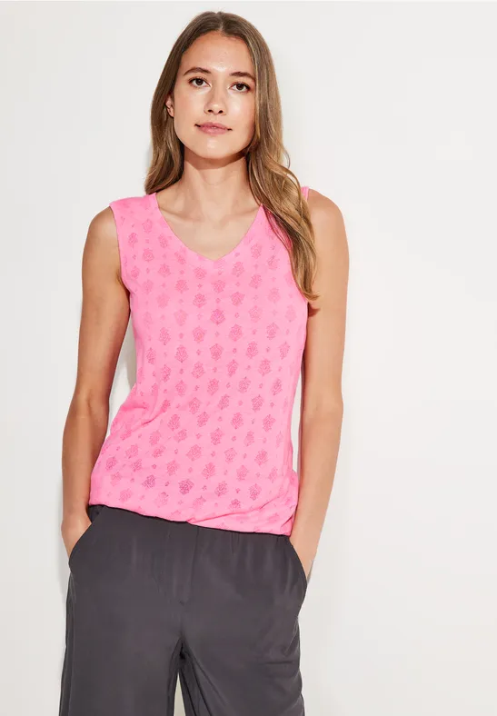 Burn Out Top soft neon pink