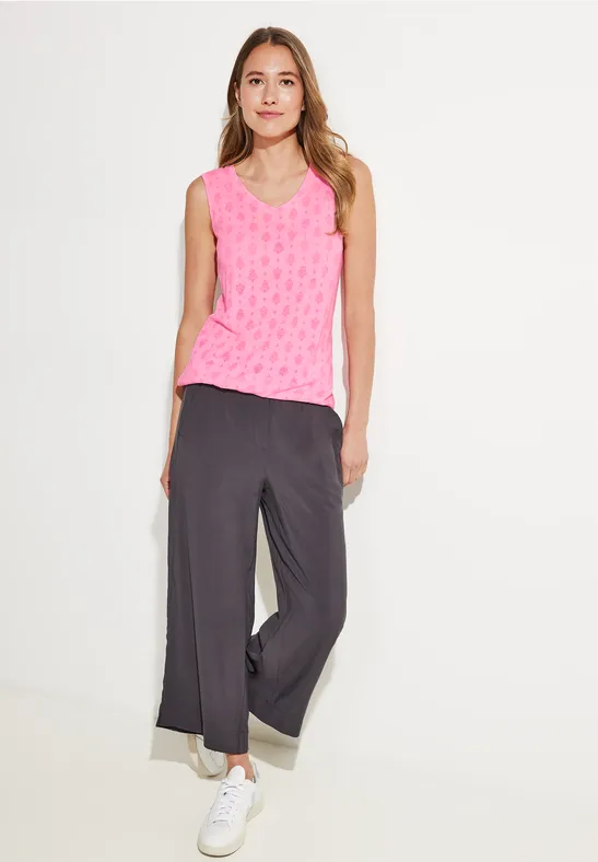 Burn Out Top soft neon pink
