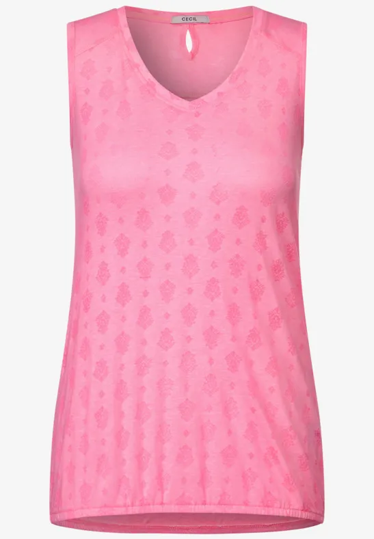 Burn Out Top soft neon pink