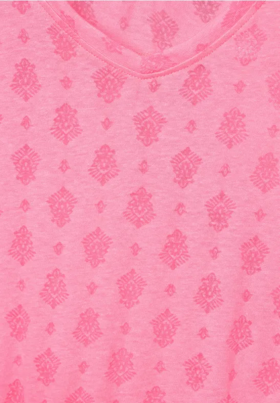 Burn Out Top soft neon pink