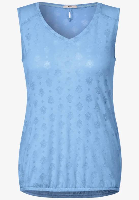 Burnout top tranquil blue