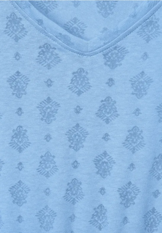Burnout top tranquil blue