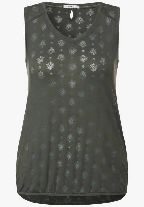 Burnout top sporty khaki