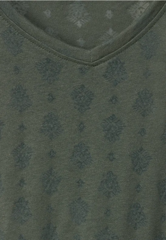 Burnout top sporty khaki