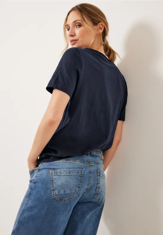 Basic V-Neck T-Shirt deep blue