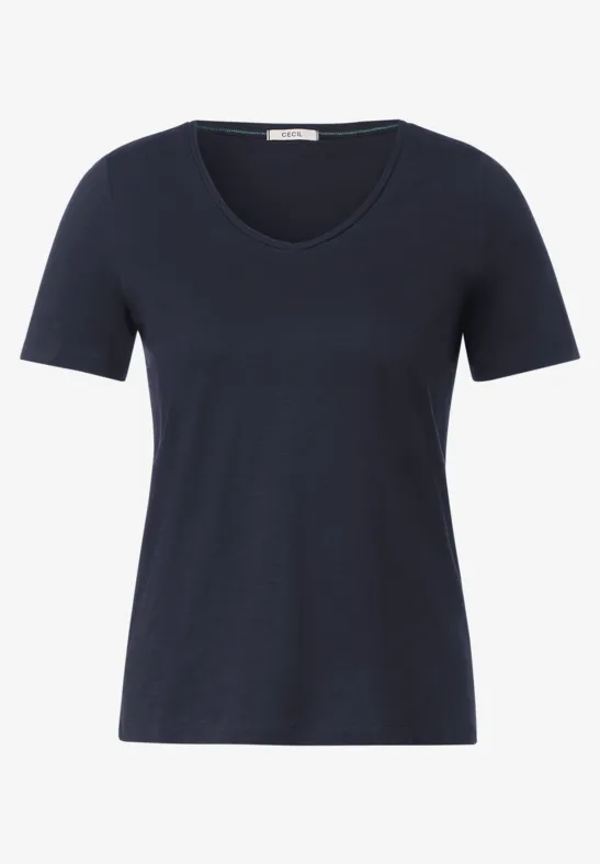 Basic V-Neck T-Shirt deep blue